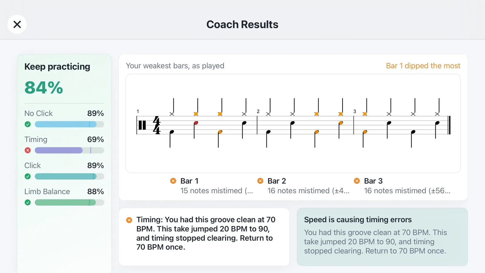 iQuantize — data-driven practice coach for electronic drum kits